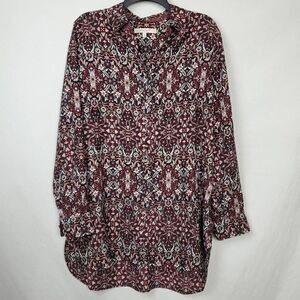 FoxCroft Womans 14 Plus Black Button Front Blouse